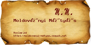 Moldoványi Mátyás névjegykártya